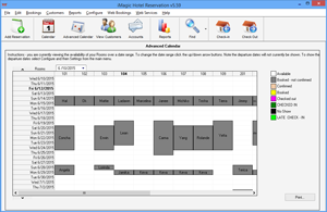 iMagic Hotel Reservation - Advanced Calendar Screen
